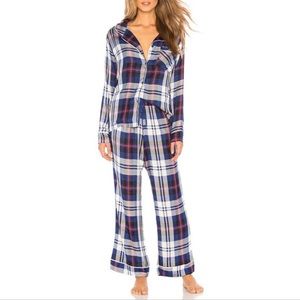 NWT Plush | Navy Plaid Ultra Soft Woven PJ Set | Sz Sm
